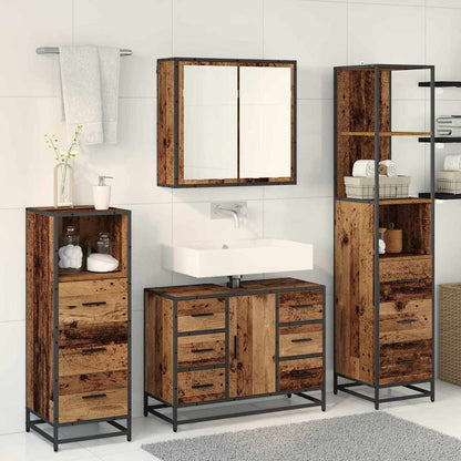 vidaXL Badezimmermöbel Set 3 pcs Altholz 80 x 33 x 60 cm Holzwerkstoff