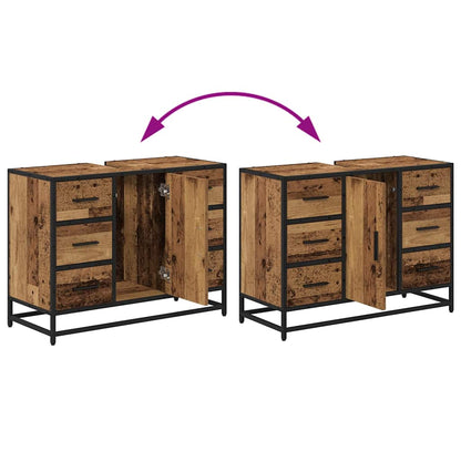 vidaXL Badezimmermöbel Set 3 pcs Altholz 80 x 33 x 60 cm Holzwerkstoff