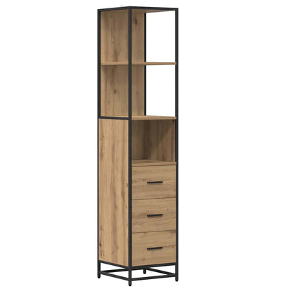 vidaXL Badezimmermöbel Set mit Tür 3 pcs Artisan-Eiche 80 x 33 x 60 cm