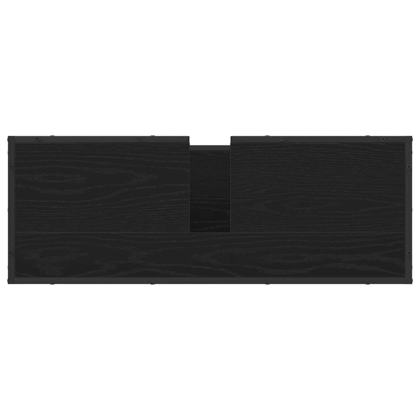 vidaXL Badezimmermöbel-Set 2 pcs Schwarz Eichen-Optik Holzwerkstoff