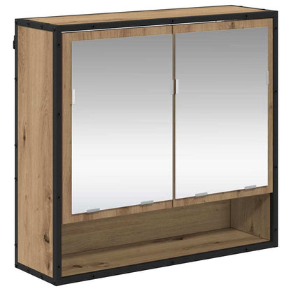 vidaXL Badezimmermöbel-Set mit Regal 4 pcs Artisan-Eiche Holzwerkstoff
