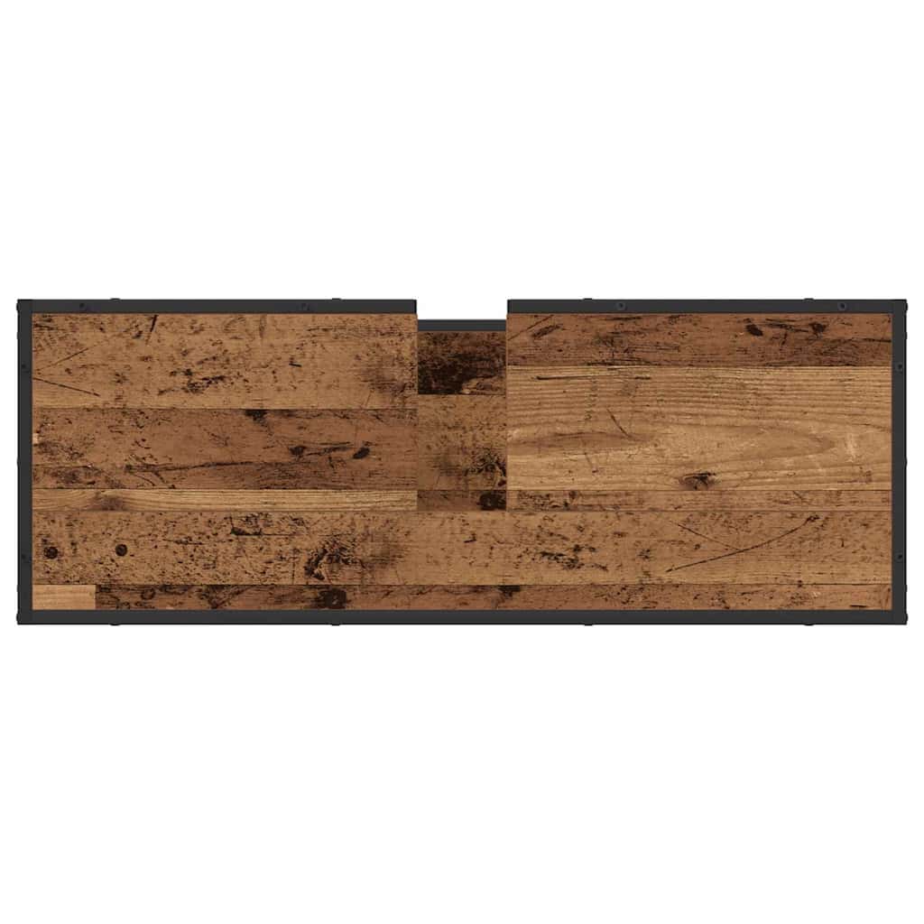 vidaXL Ensemble de meubles de salle de bain avec étagère 3 pcs Bois de récupération Bois d'ingénierie
