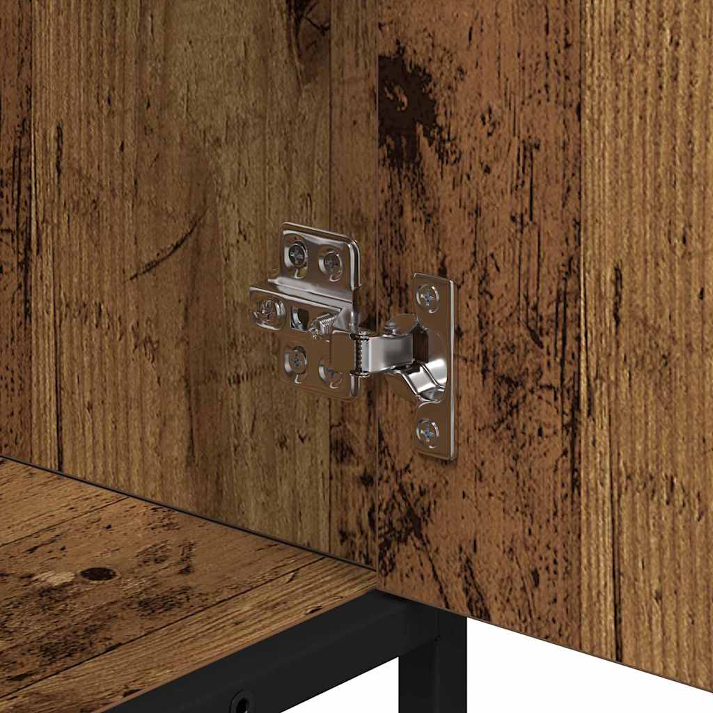 vidaXL Badezimmermöbel-Set mit Regal 2 pcs Altholz Holzwerkstoff