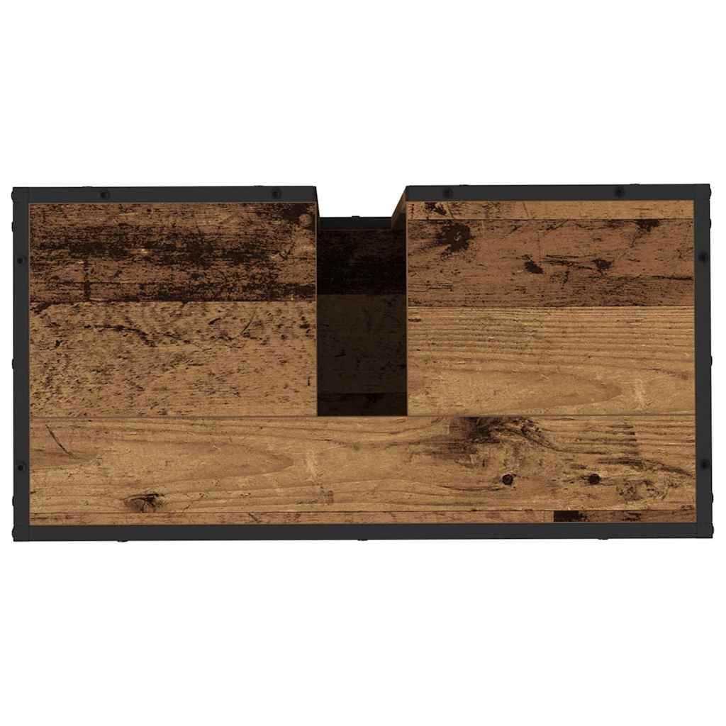 vidaXL Badezimmermöbel-Set mit Schubladen 4 pcs Altholz Holzwerkstoff