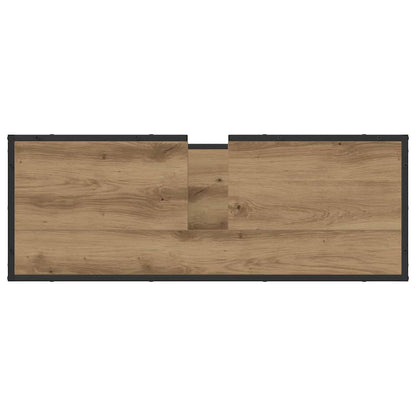 vidaXL Badezimmermöbel-Set mit Regal 3 pcs Artisan-Eiche Holzwerkstoff