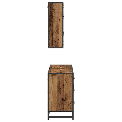 vidaXL Badezimmermöbel Set 2 pcs Altholz 80 x 33 x 60 cm Holzwerkstoff