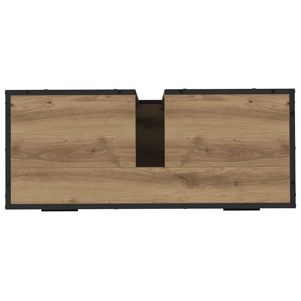 vidaXL Badezimmermöbel Set mit Tür 2 pcs Artisan-Eiche 80 x 33 x 60 cm