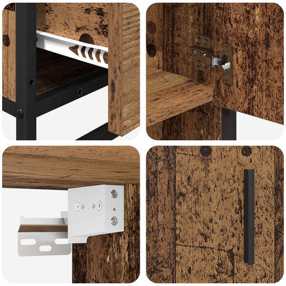 vidaXL Badezimmermöbel-Set mit Schubladen 3 pcs Altholz Holzwerkstoff
