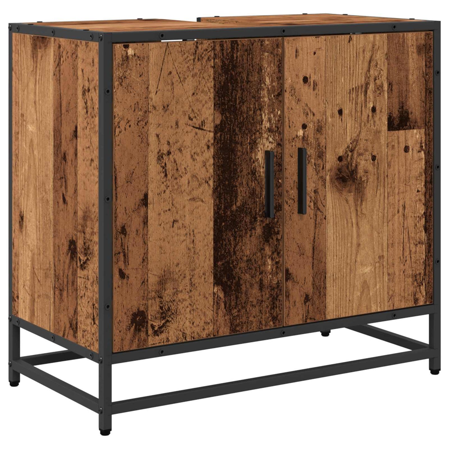 vidaXL Badezimmermöbel-Set mit Schubladen 3 pcs Altholz Holzwerkstoff