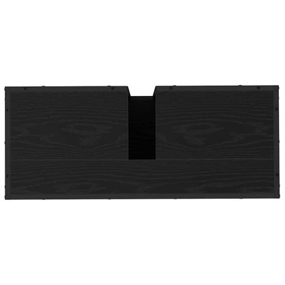 vidaXL Ensemble de meubles de salle de bain 2 pcs Noir aspect chêne Aggloméré