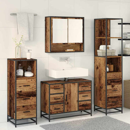 vidaXL Badezimmermöbel Set 4 pcs Altholz 80 x 33 x 60 cm Holzwerkstoff