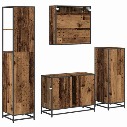 vidaXL Badezimmermöbel Set 4 pcs Altholz 80 x 33 x 60 cm Holzwerkstoff