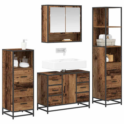 vidaXL Badezimmermöbel Set 4 pcs Altholz 80 x 33 x 60 cm Holzwerkstoff