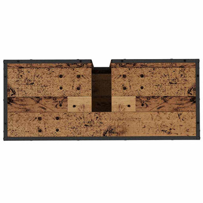 vidaXL Ensemble de meubles de salle de bain avec étagère 3 pcs Bois d'ingénierie en bois de récupération