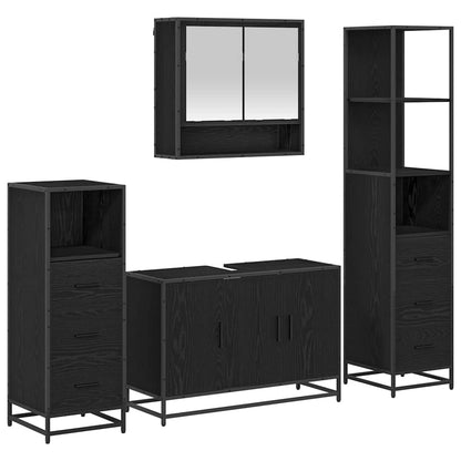vidaXL Badezimmermöbel-Set mit Regal 3 pcs Artisan-Eiche Holzwerkstoff