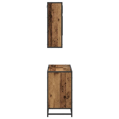 vidaXL Badezimmermöbel-Set mit Schubladen 2 pcs Altholz Holzwerkstoff