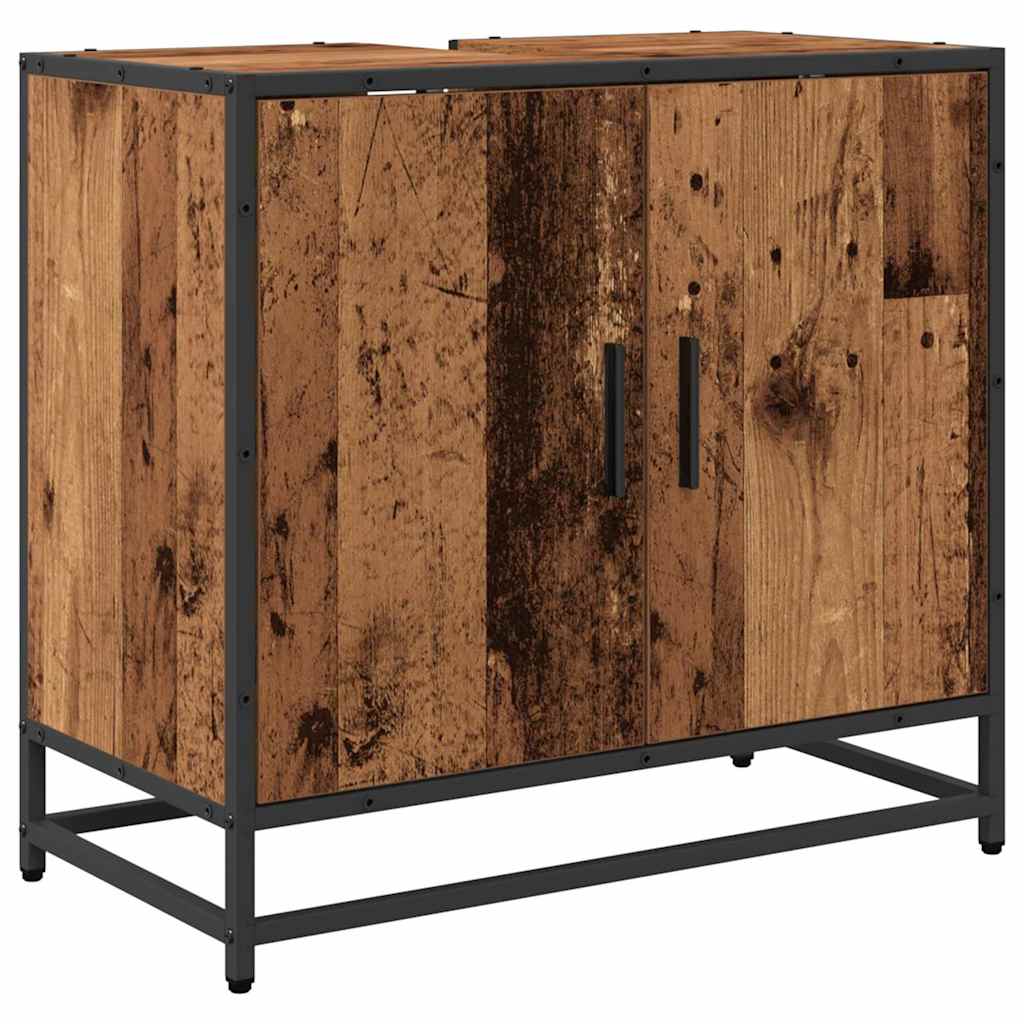vidaXL Badezimmermöbel-Set mit Schubladen 4 pcs Altholz Holzwerkstoff