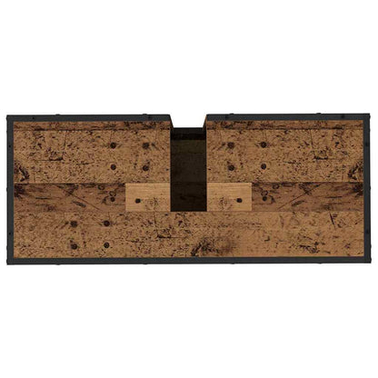 vidaXL Badezimmermöbel-Set mit Regal 2 pcs Altholz Holzwerkstoff
