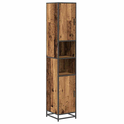 vidaXL Badezimmermöbel-Set mit Regal 3 pcs Altholz Holzwerkstoff