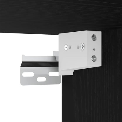 vidaXL Badezimmermöbel-Set 3 pcs Schwarz Eichen-Optik Holzwerkstoff