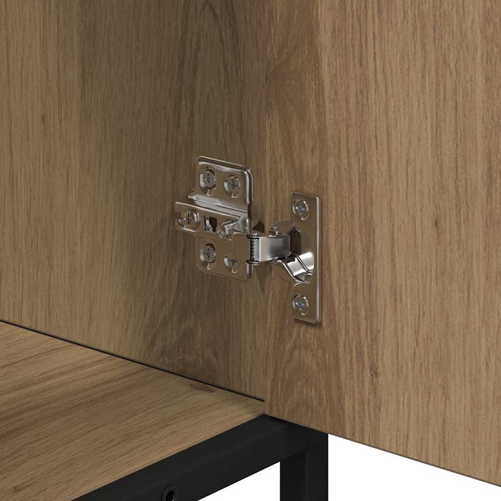 vidaXL Badezimmermöbel-Set mit Regal 2 pcs Artisan-Eiche Holzwerkstoff