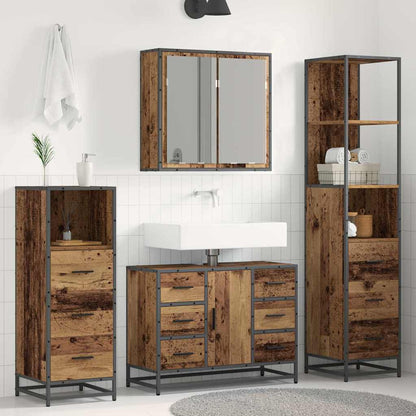 vidaXL Badezimmermöbel Set 4 pcs Altholz 80 x 33 x 60 cm Holzwerkstoff