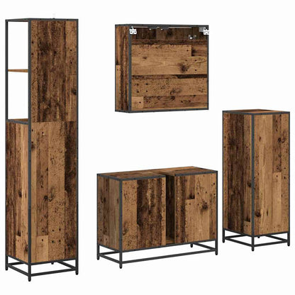 vidaXL Badezimmermöbel Set 4 pcs Altholz 80 x 33 x 60 cm Holzwerkstoff