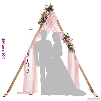 Hochzeitsbogen Hellbraun 202 x 95 x 254 cm Massivholz Kiefer