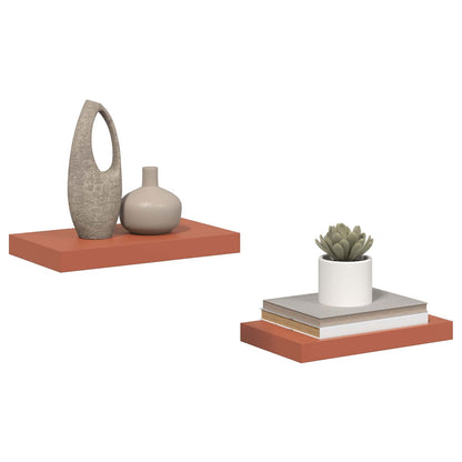 vidaXL Wandregal Wandmontiert 2 pcs Rot 40 x 23,5 x 4 cm Holzwerkstoff