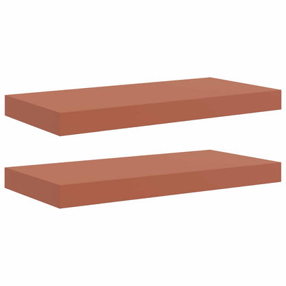 vidaXL Wandregal Wandmontiert 2 pcs Rot 50 x 23 x 4 cm Holzwerkstoff