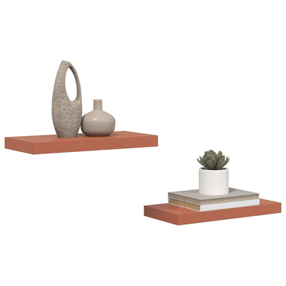 vidaXL Wandregal Wandmontiert 2 pcs Rot 50 x 23 x 4 cm Holzwerkstoff