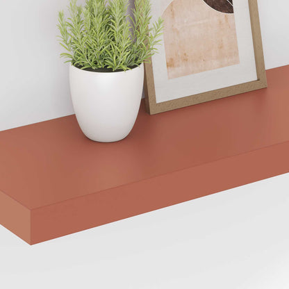 vidaXL Wandregal Wandmontiert 2 pcs Rot 60 x 23 x 4 cm Holzwerkstoff