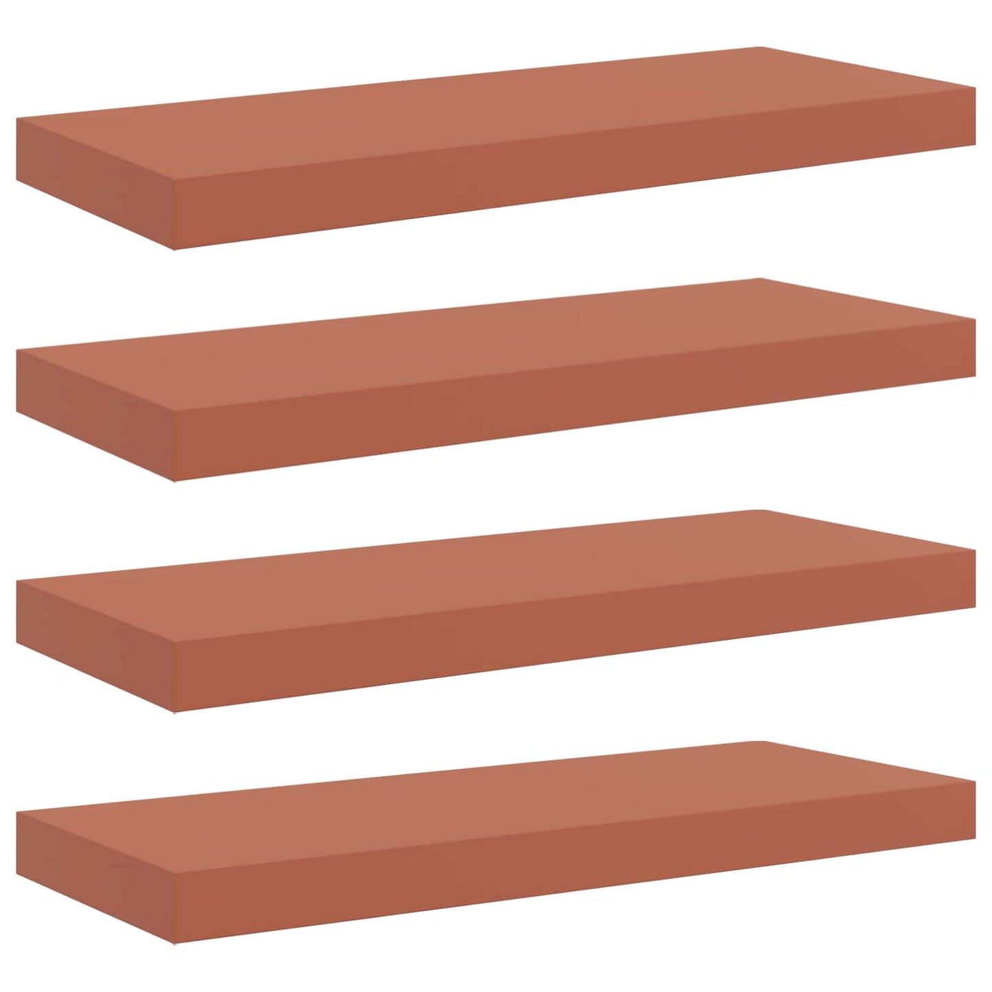 vidaXL Wandregal Wandmontiert 4 pcs Rot 60 x 23 x 4 cm Holzwerkstoff