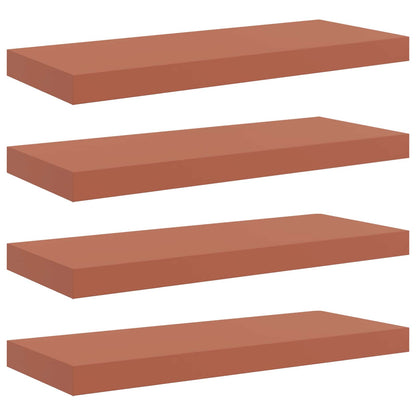 vidaXL Wandregal Wandmontiert 4 pcs Rot 60 x 23 x 4 cm Holzwerkstoff