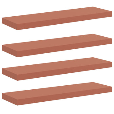 vidaXL Wandregal Wandmontiert 4 pcs Rot 90 x 23,5 x 4 cm Holzwerkstoff