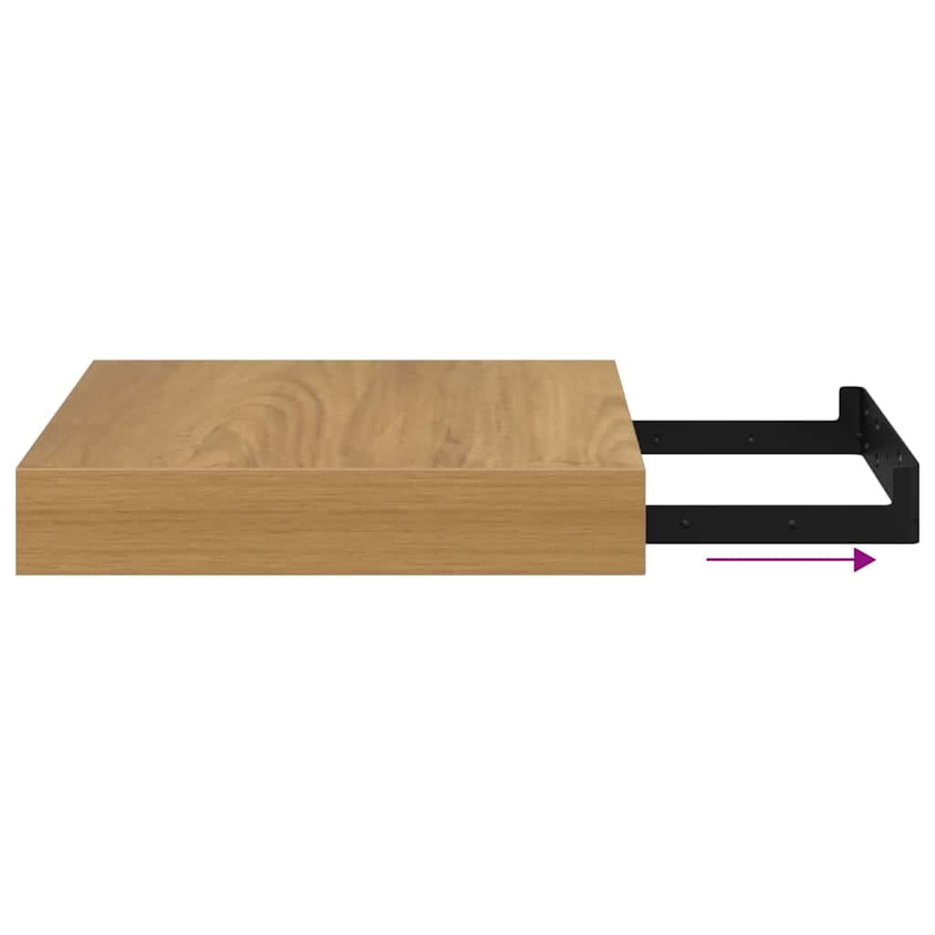 vidaXL Wandregal Wandmontiert Braun 23 x 23,5 x 4 cm Holzwerkstoff