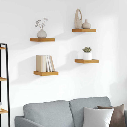 vidaXL Wandregal 4 pcs Braun 23 x 23,5 x 4 cm Holzwerkstoff