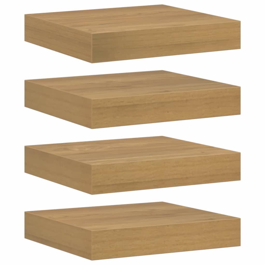 vidaXL Wandregal 4 pcs Braun 23 x 23,5 x 4 cm Holzwerkstoff