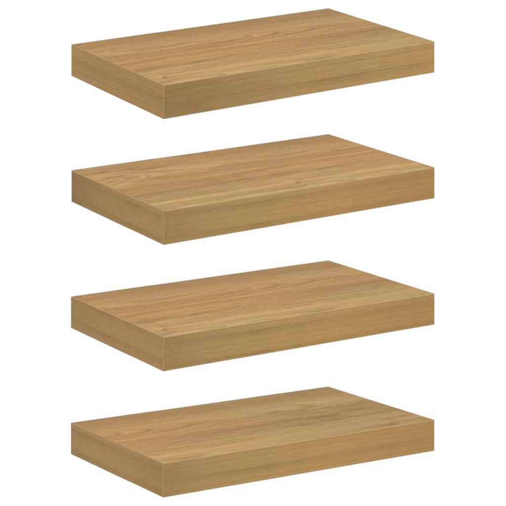 Wandregal 4 pcs Braun 40 x 23,5 x 4 cm Holzwerkstoff