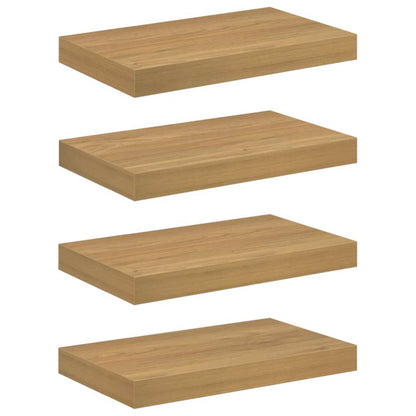 Wandregal 4 pcs Braun 40 x 23,5 x 4 cm Holzwerkstoff