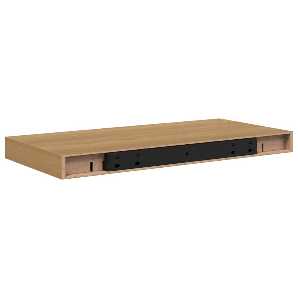 vidaXL Wandregal Wandmontiert 2 pcs Braun 50 x 23 x 4 cm Holzwerkstoff