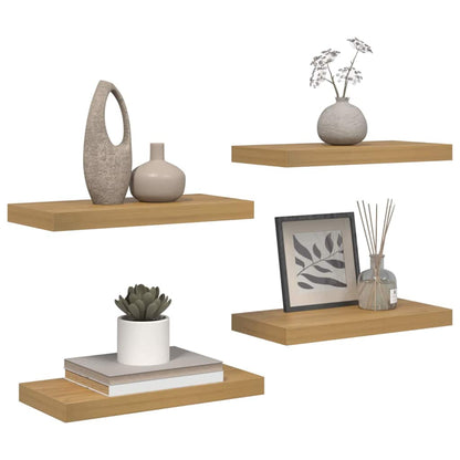 vidaXL Wandregal Wandmontiert 4 pcs Braun 50 x 23 x 4 cm Holzwerkstoff