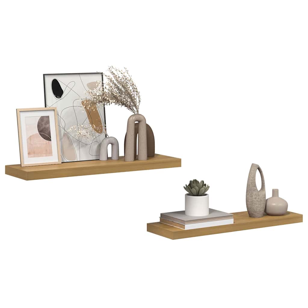 vidaXL Wandregal 2 pcs Braun 90 x 23,5 x 4 cm Holzwerkstoff