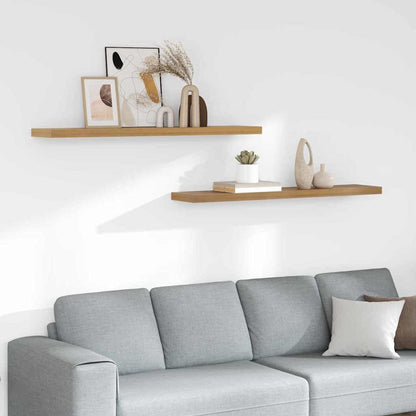 vidaXL Wandregal 2 pcs Braun 120 x 23,5 x 4 cm Holzwerkstoff