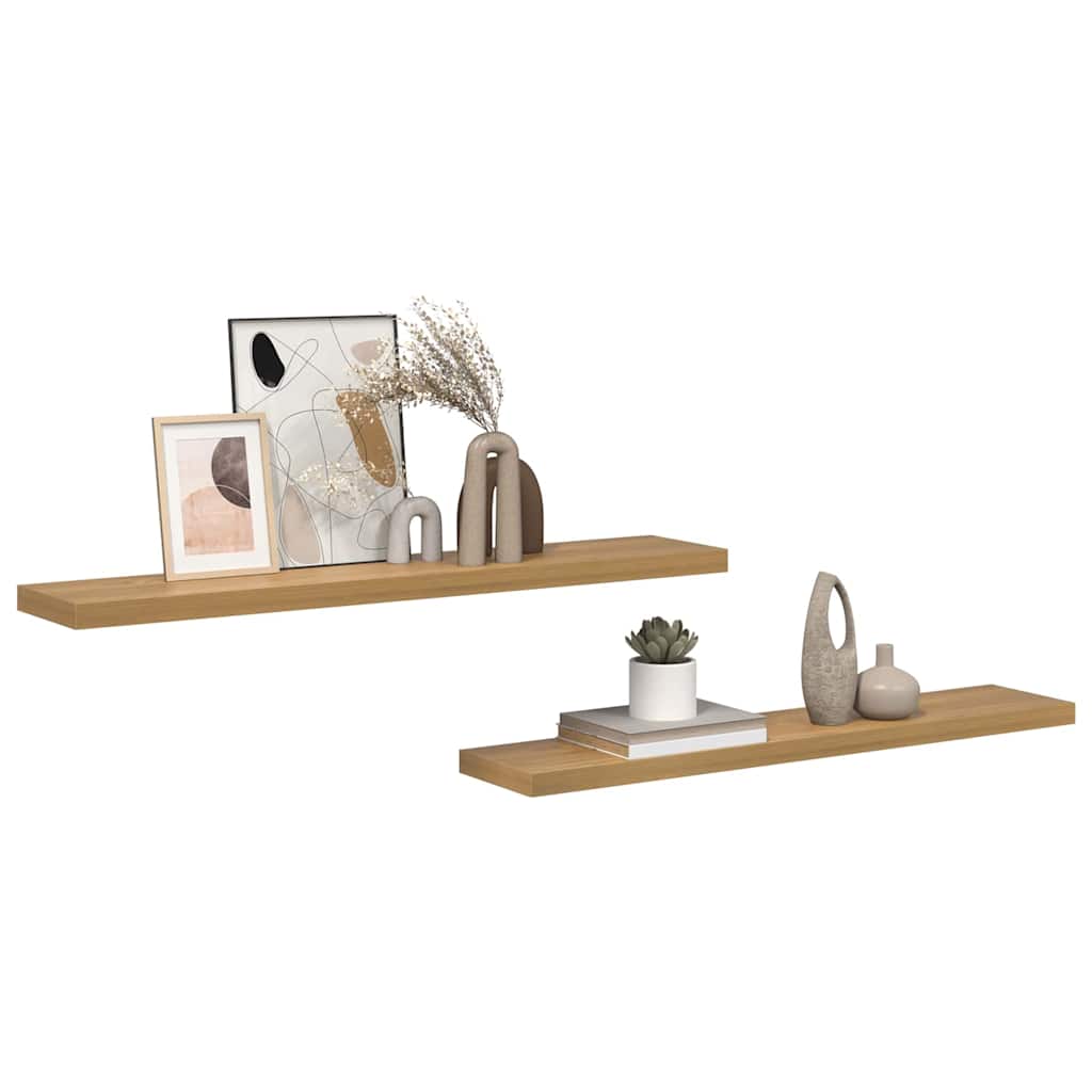vidaXL Wandregal 2 pcs Braun 120 x 23,5 x 4 cm Holzwerkstoff