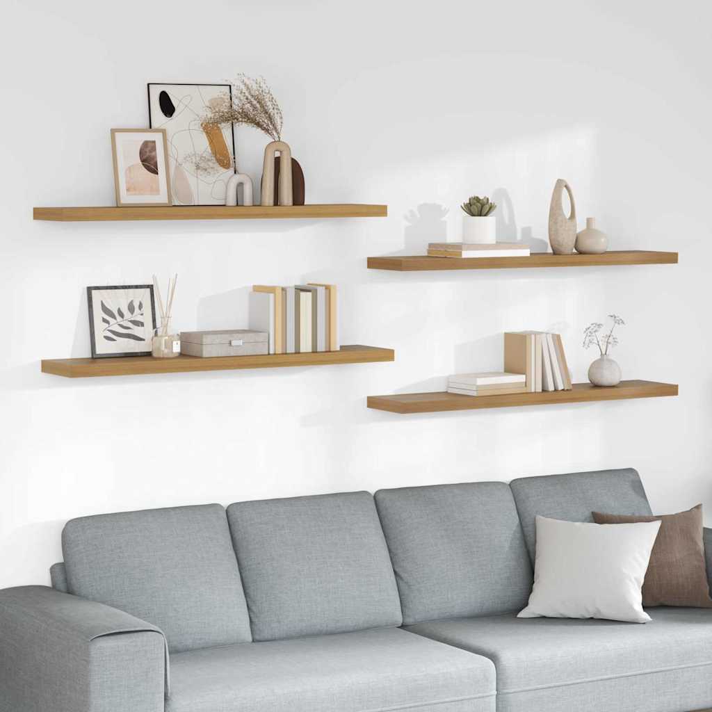 vidaXL Wandregal 4 pcs Braun 120 x 23,5 x 4 cm Holzwerkstoff