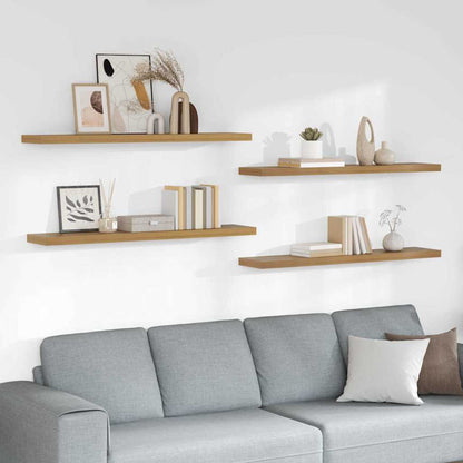 vidaXL Wandregal 4 pcs Braun 120 x 23,5 x 4 cm Holzwerkstoff