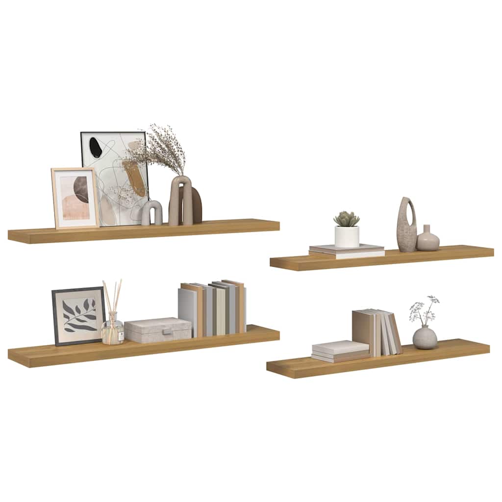 vidaXL Wandregal 4 pcs Braun 120 x 23,5 x 4 cm Holzwerkstoff