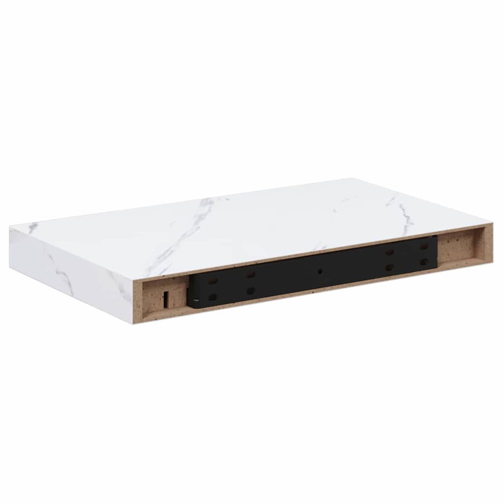 vidaXL Wandregal Weiß Marmor 40 x 23,5 x 4 cm Holzwerkstoff