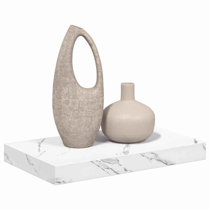 vidaXL Wandregal Weiß Marmor 40 x 23,5 x 4 cm Holzwerkstoff